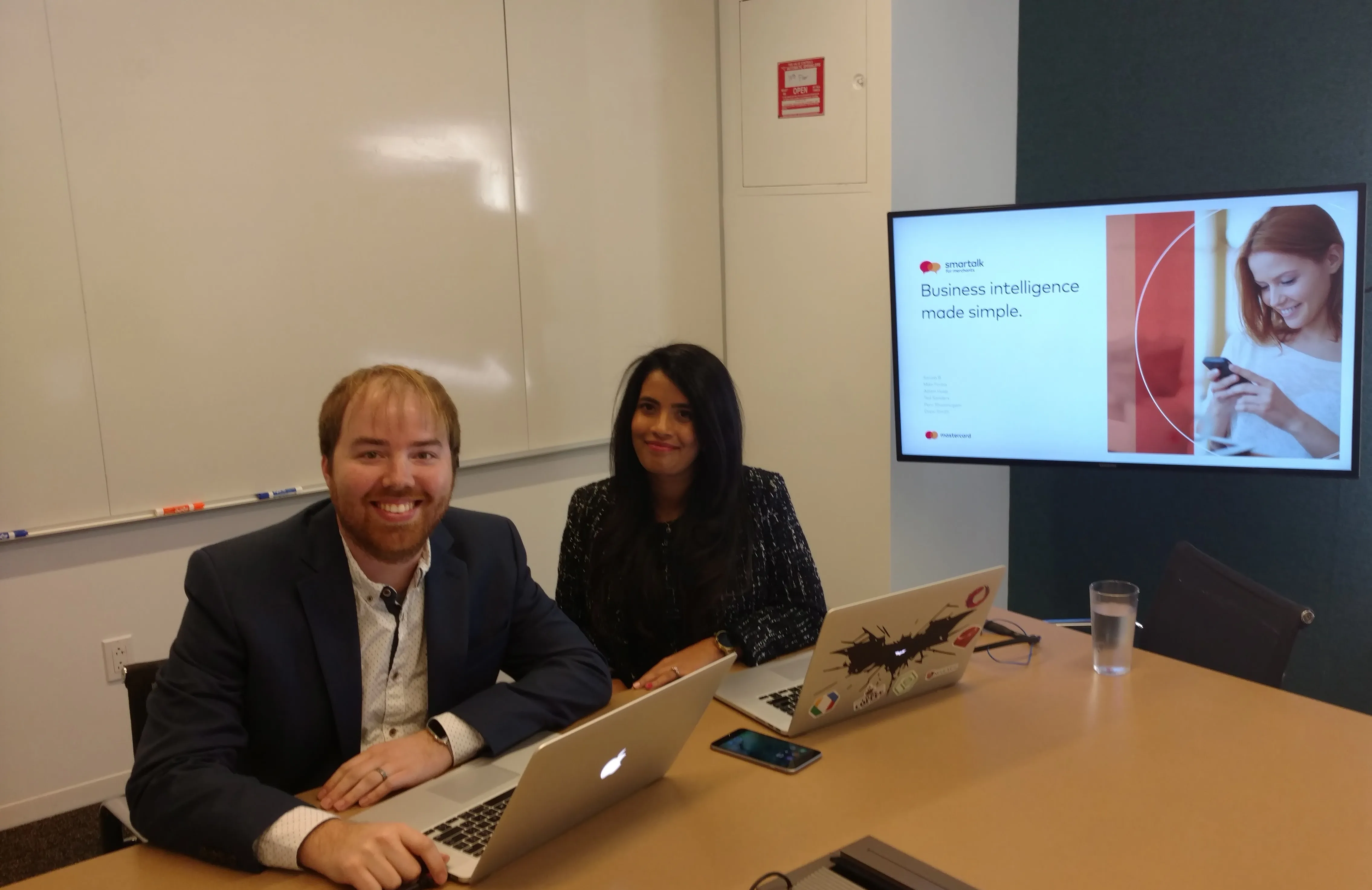 Adam and I right before our SmartTalk pitch to Ajay Banga